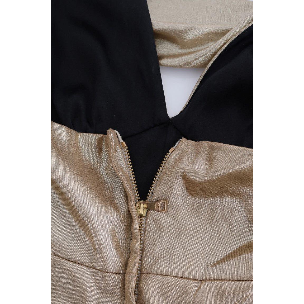 Dolce & Gabbana Gold Silk Stretch Romper Body TSH1430-1