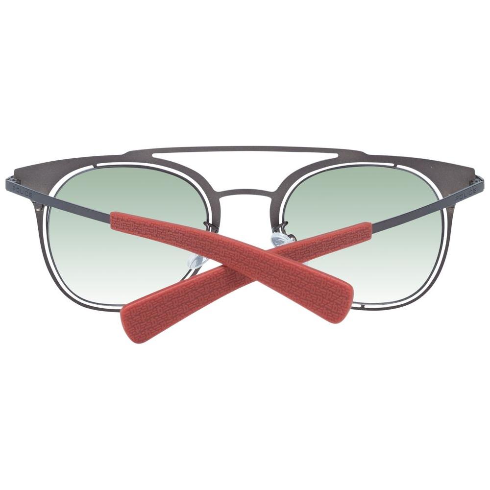 Men's multicolor round sunglasses with mirrored grey lenses in metal & plastic frame. Full-rim design with 100% UVA & UVB protection.
