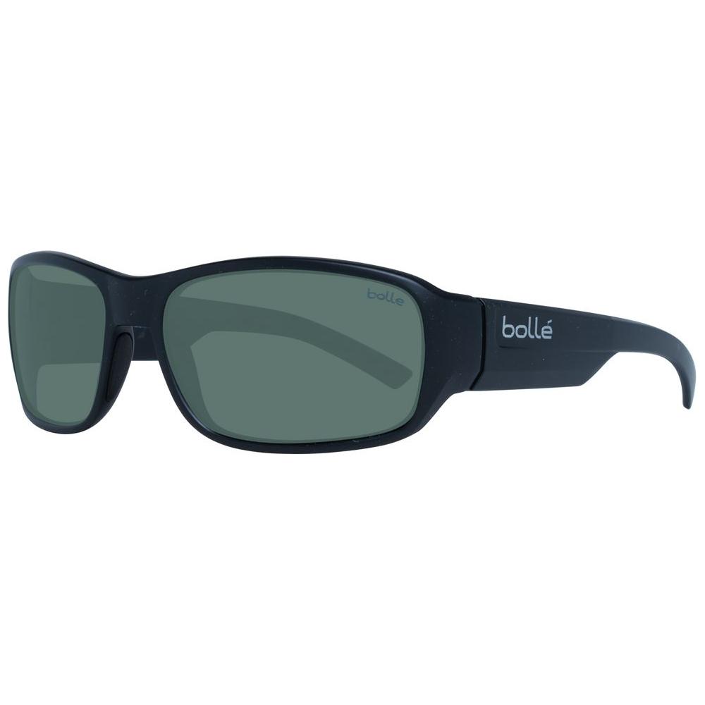 Bolle Black Unisex Sunglasses with Grey Plastic Lenses, Full-Rim Design, 100% UVA & UVB Protection