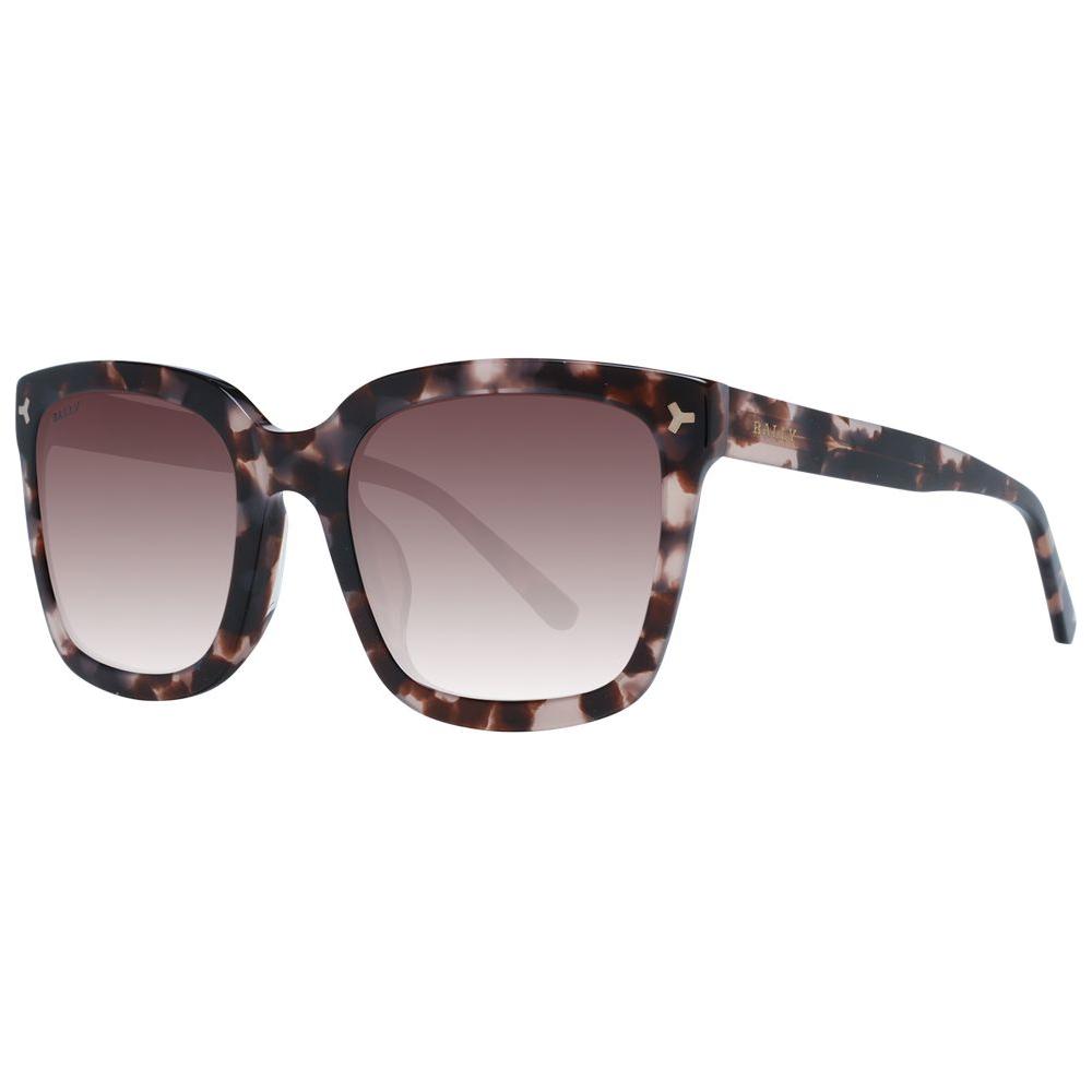Bally Brown Women Sunglasses with full-rim acetate frame and gradient lenses, size 53-21-140, offering 100% UVA & UVB protection.