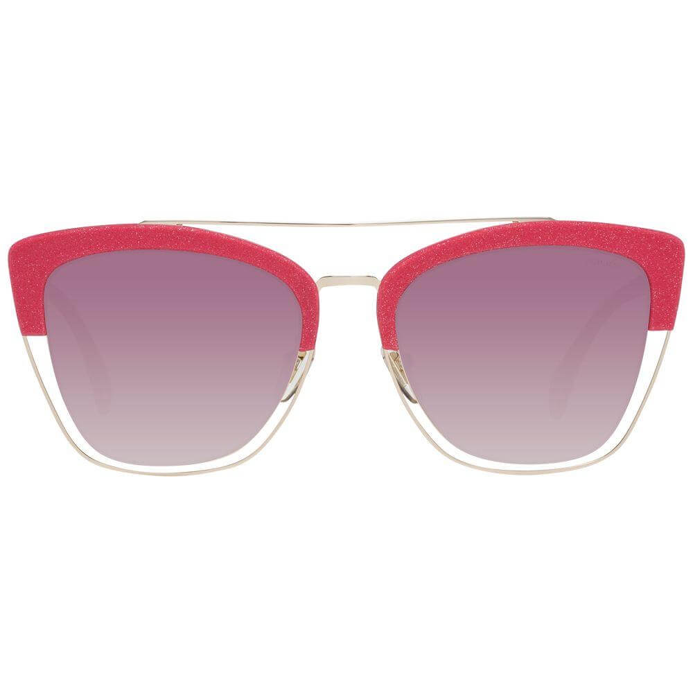 Police pink butterfly sunglasses for women with gradient brown lenses, metal and plastic frame, 100% UVA & UVB protection.