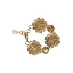 Dolce & Gabbana Gold FIORI BLOOMING Floral Baroque Crystals Bracelet SMY10238