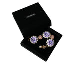 Dolce & Gabbana Gold FIORI BLOOMING Floral Baroque Crystals Bracelet SMY10238