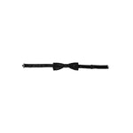 Dolce & Gabbana Black Silk Patterned Adjustable Neck Men Bow Tie
