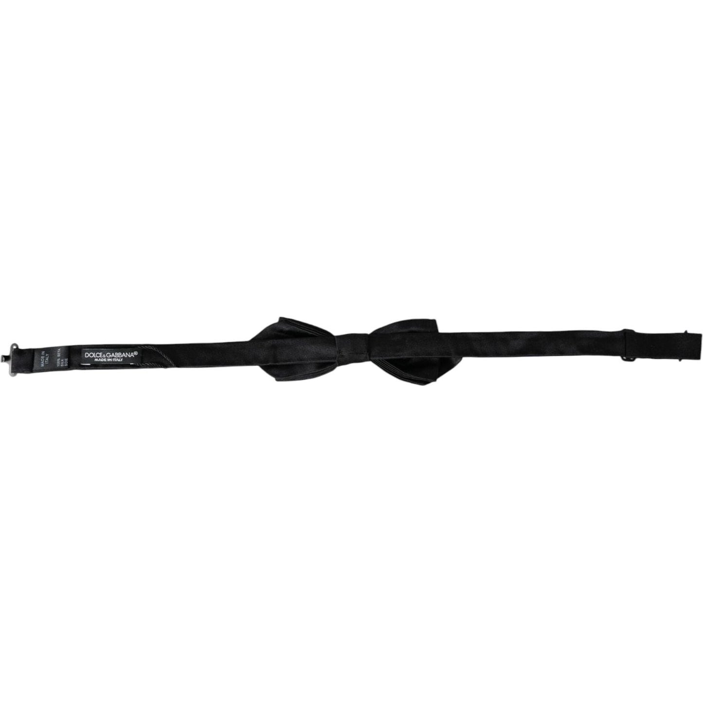 Dolce & Gabbana Black Silk Adjustable Neck Men Bow Tie Dolce & Gabbana Black
