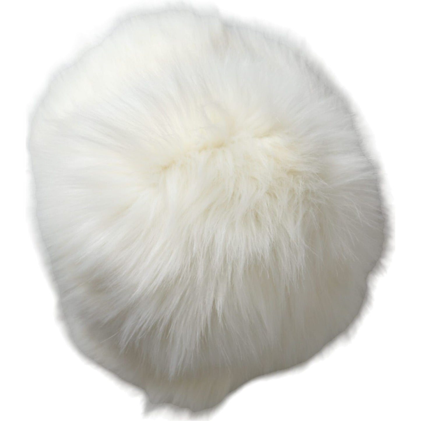 Dolce & Gabbana White Acrylic Fur Womens Bucket Hat Dolce & Gabbana Light Gray