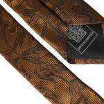 Dolce & Gabbana Brown Floral 100% Silk Adjustable Men Tie KRA3300
