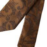 Dolce & Gabbana Brown Floral 100% Silk Adjustable Men Tie KRA3300