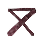 Dolce & Gabbana Maroon Silk Branded Logo Adjustable Men Tie KRA3316