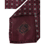 Dolce & Gabbana Maroon Silk Branded Logo Adjustable Men Tie KRA3316