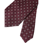 Dolce & Gabbana Maroon Silk Branded Logo Adjustable Men Tie KRA3316