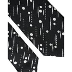 Dolce & Gabbana Black Dotted 100% Silk Adjustable Tie