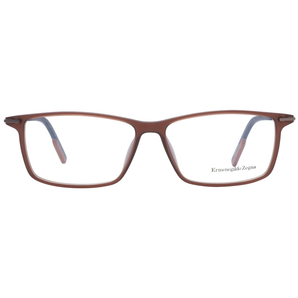 Ermenegildo Zegna Brown Men Glasses Frame