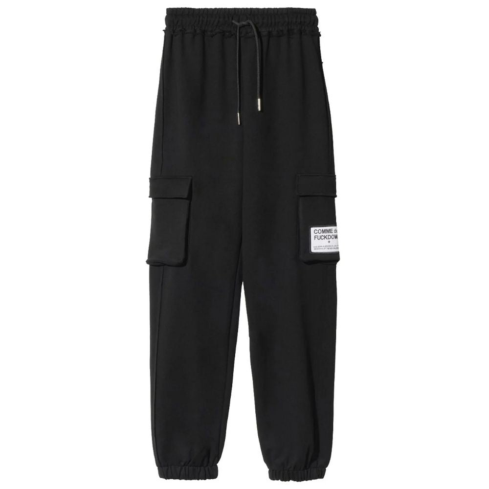 Comme Des Fuckdown Black Cotton Jeans & Pant CO-13583-M