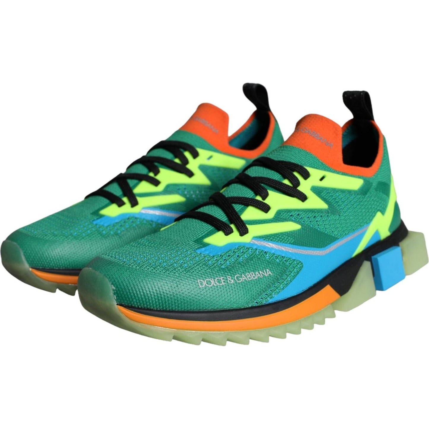 Dolce & Gabbana Multicolor Super King Low Top Sneakers Shoes Dolce & Gabbana Sea Green