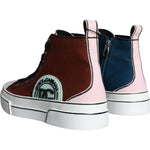 Dolce & Gabbana Multicolor Patchwork High Top Sneaker Shoes MV5877-44