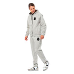 Billionaire Italian Couture Gray Cotton Hooded Sweatsuit TSH1600-4
