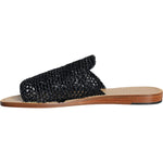 Dolce & Gabbana Black Monochrome Braided Raffia Slides Shoes MV6103-42