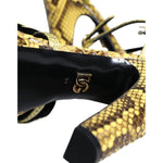 Dolce & Gabbana Yellow Exotic Leather Ankle Strap Heels Sandals Shoes LA11322-39