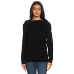 Yes Zee Black Viscose Sweater YE-13727-XS