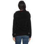 Yes Zee Black Viscose Sweater YE-13727-XS