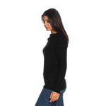 Yes Zee Black Viscose Sweater YE-13727-XS