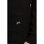 Yes Zee Black Viscose Sweater YE-13727-XS