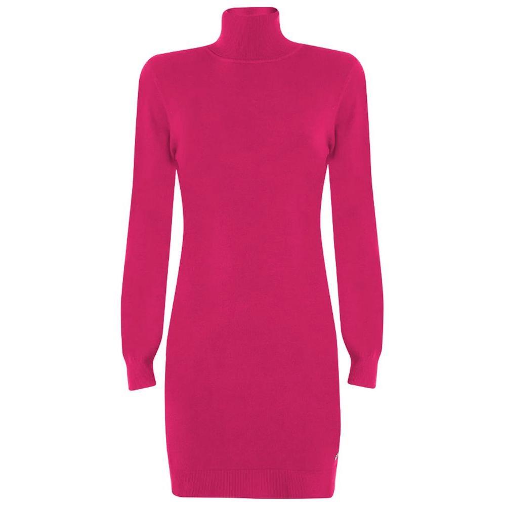 Yes Zee Fuchsia Viscose Dress YE-13722-XS