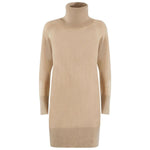 Yes Zee Beige Viscose Dress YE-13718-M