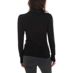 Yes Zee Black Viscose Sweater YE-13715-XS