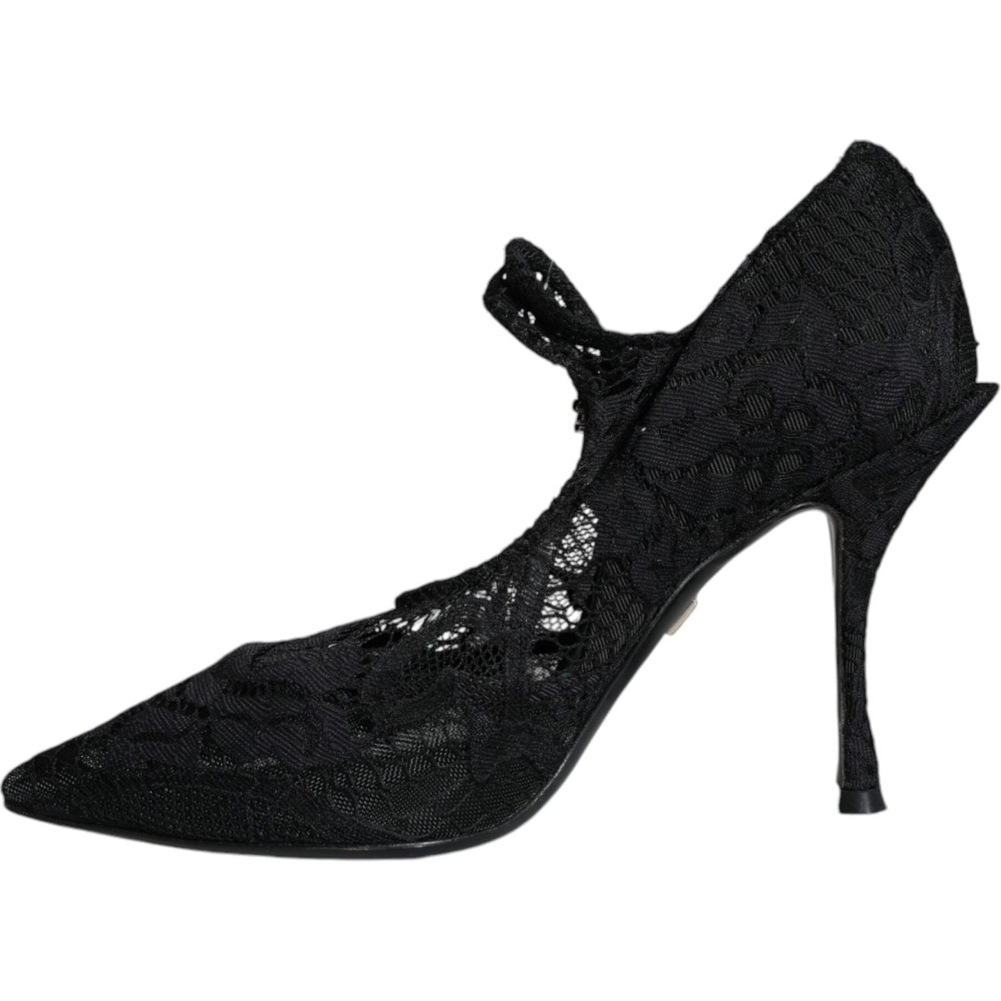 Dolce & Gabbana Black Mary Jane Pumps Lace Crystals Heels Shoes Dolce & Gabbana Black