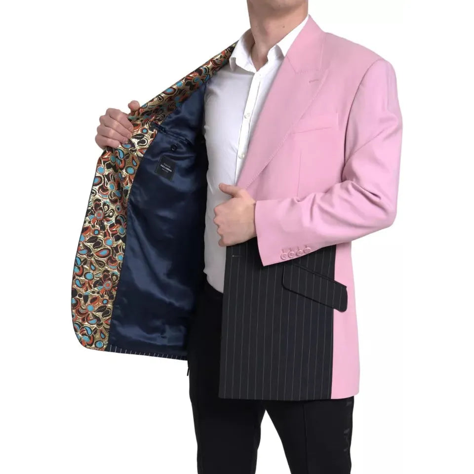 Dolce & Gabbana Multicolor Patchwork Single Breasted Blazer Dolce & Gabbana Dark Slate Gray