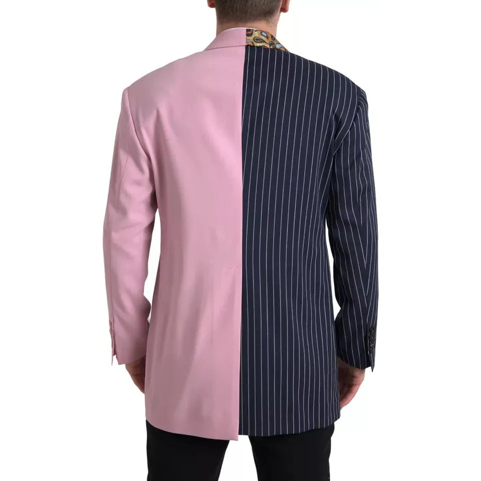 Dolce & Gabbana Multicolor Patchwork Single Breasted Blazer Dolce & Gabbana Gray