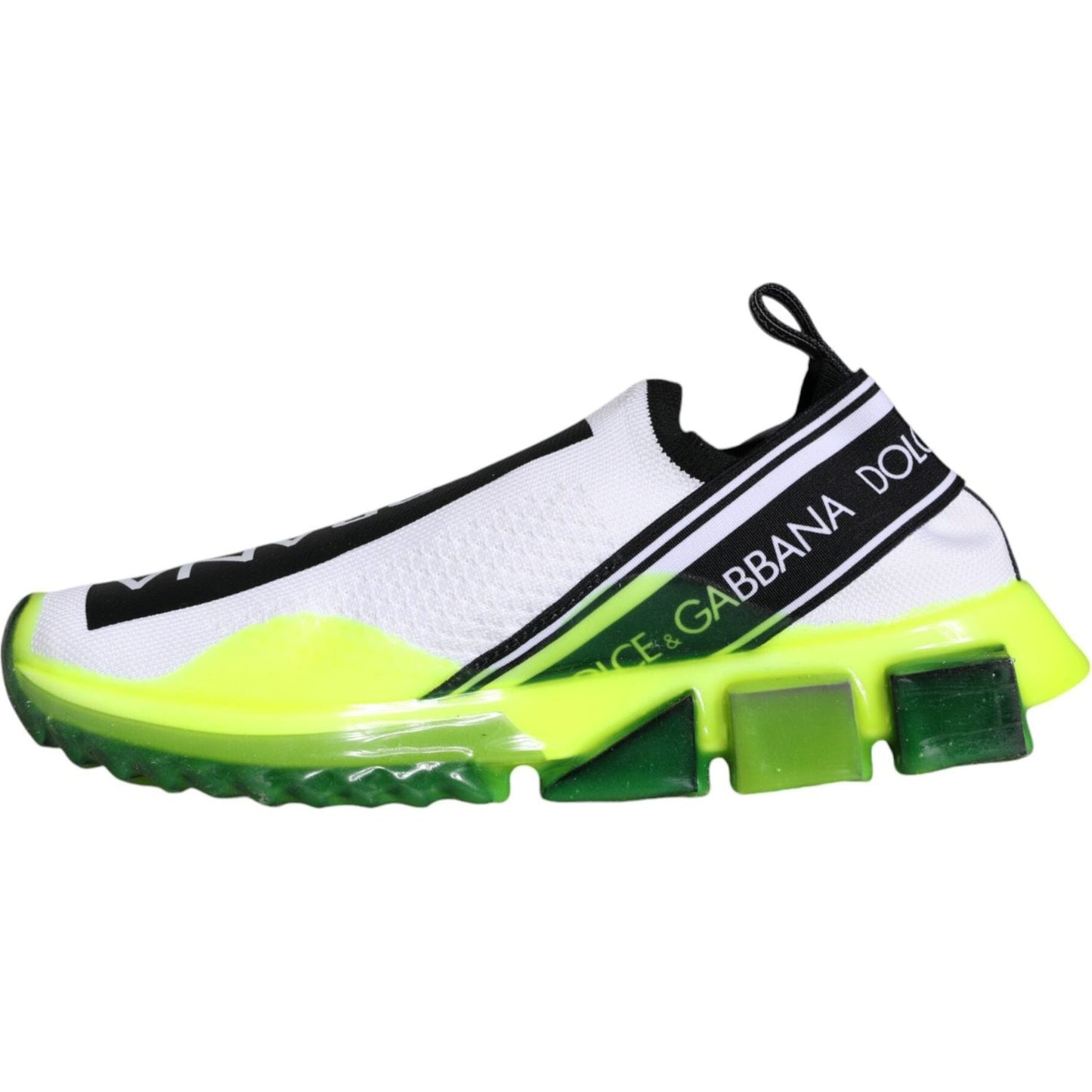 Dolce & Gabbana White Yellow Slip On Sorrento Sneakers Shoes Dolce & Gabbana Dark Slate Gray