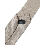 Dolce & Gabbana Beige Dotted Silk Classic Adjustable Men Tie KRA3369