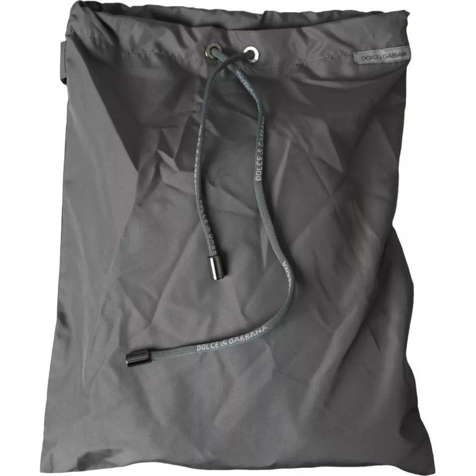 Dolce & Gabbana Dark Gray Polyester Beachwear Shorts Swimwear Men Dolce & Gabbana Dim Gray