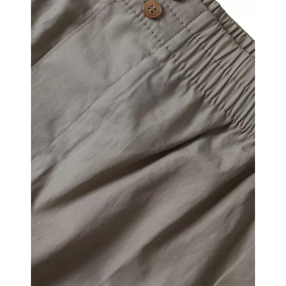 Dolce & Gabbana Brown Cotton Regular Boxer Shorts Underwear Dolce & Gabbana Dim Gray