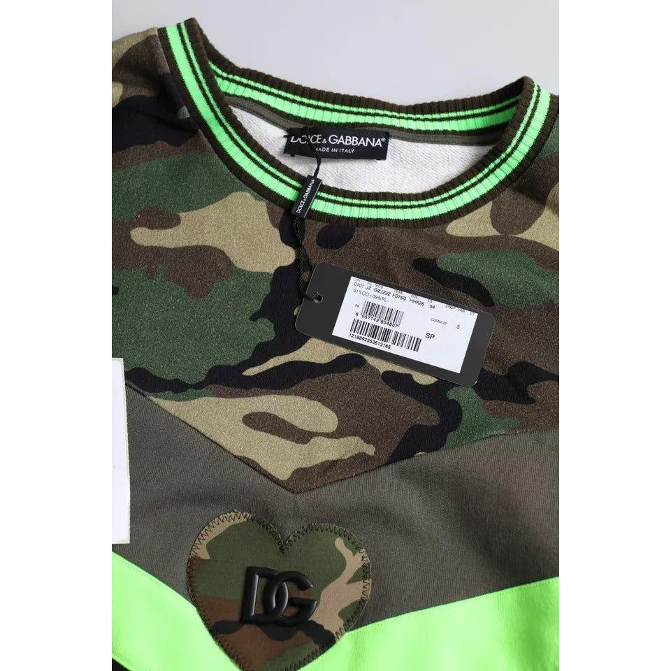 Dolce & Gabbana Multicolor Camouflage Sweatshirt Sweater Dolce & Gabbana Dark Slate Gray