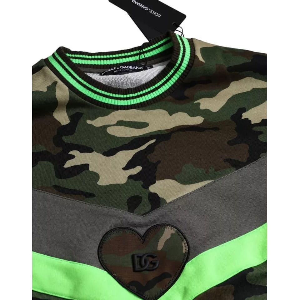Dolce & Gabbana Multicolor Camouflage Sweatshirt Sweater Dolce & Gabbana Dark Slate Gray