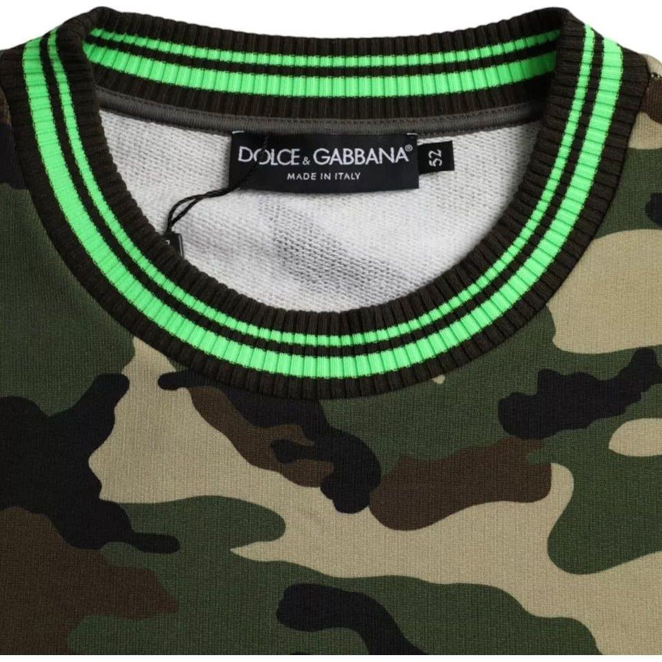 Dolce & Gabbana Multicolor Camouflage Sweatshirt Sweater Dolce & Gabbana Dark Slate Gray