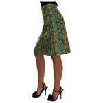 Dolce & Gabbana Multicolor Jacquard Straight Pencil Skirt SKI1031-5