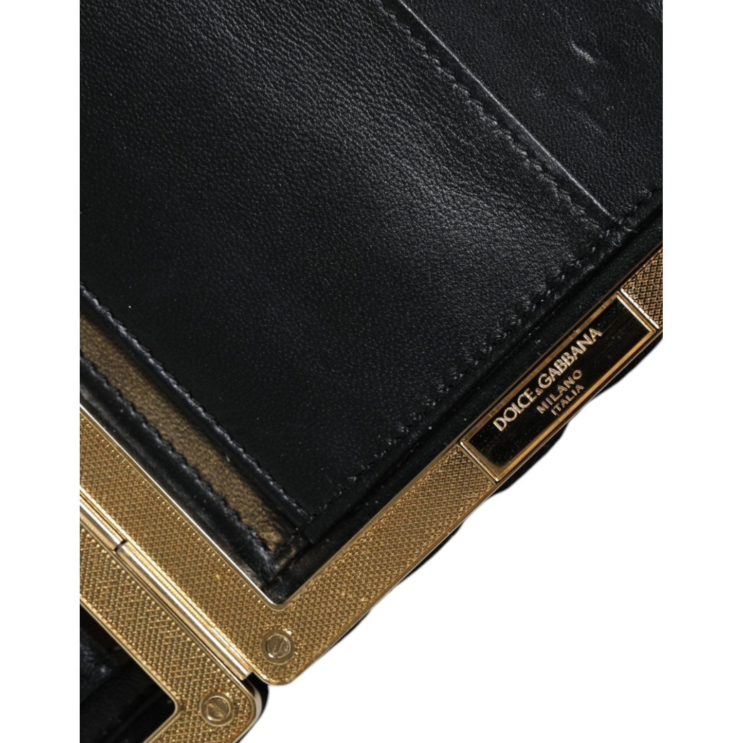 Dolce & Gabbana Bordeaux Black Velvet Gold Frame Clutch Evening Purse Bag Dolce & Gabbana Black