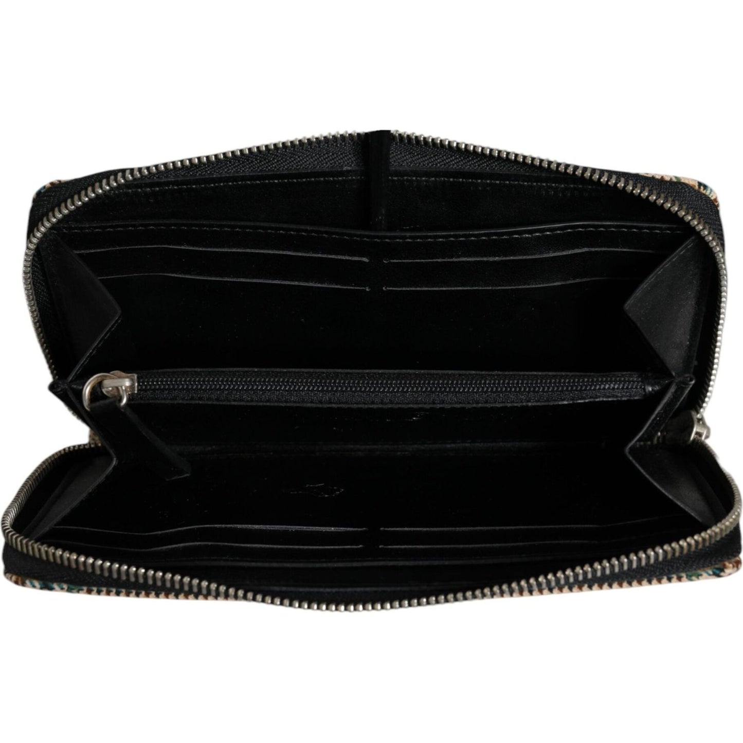 MM6 Maison Margiela Multicolor Houndstooth Continental Zip Around Clutch Wallet MM6 Maison Margiela Black