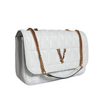 Versace White Mini Nappa Leather Crossbody Shoulder Bag BAG1596