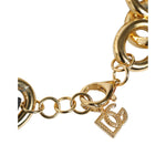 Dolce & Gabbana Gold Tone Brass Maxi Chain Lobster Clasp Logo Bracelet