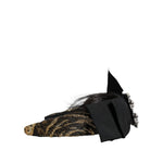Dolce & Gabbana Black Hair Parrucchiera Crystal Headband Diadem SMY10350