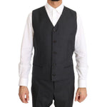 Dolce & Gabbana Gray Wool Silk Double Breasted Slim Suit KOS1104-1