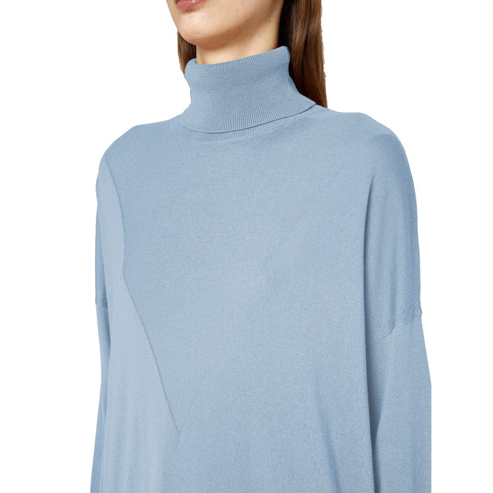 Alpha Studio Light Blue Silk Women Sweater AL-13844-IT38|XS