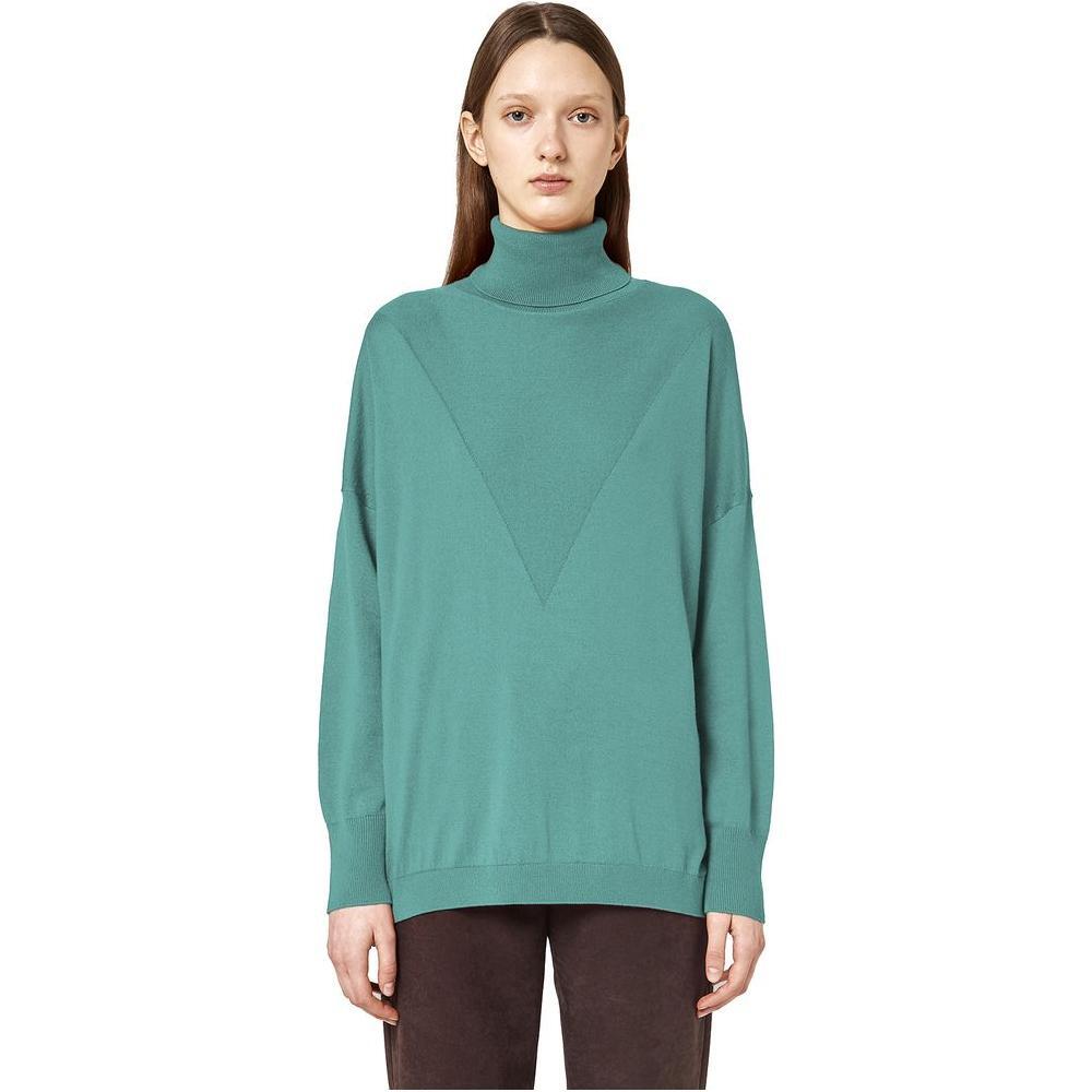 Alpha Studio Green Silk Sweater AL-13843-IT38|XS