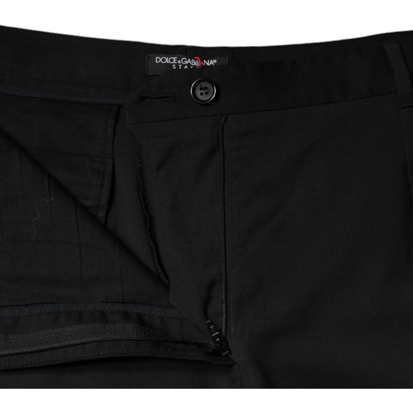 Dolce & Gabbana Black High Waist Tapered Pants PAN75636-46